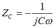 Formule de l'impédance d'un condensateur