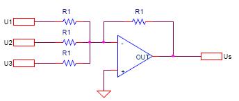 Schema electrique AOP montage sommateur