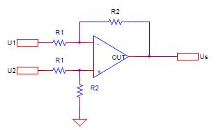 Schema electrique AOP montage soustracteur