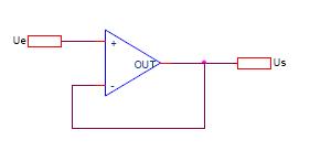 Schema electrique AOP montage suiveur