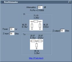 ResAttenuator logiciel calcul attenuateur 