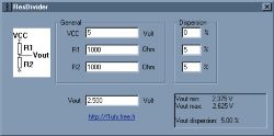 ResDivider : logiciel gratuit pour calculer la tension d'un pont diviseur