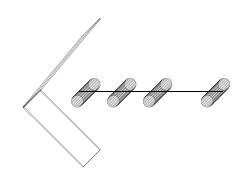 Antenne Yagi vue latérale