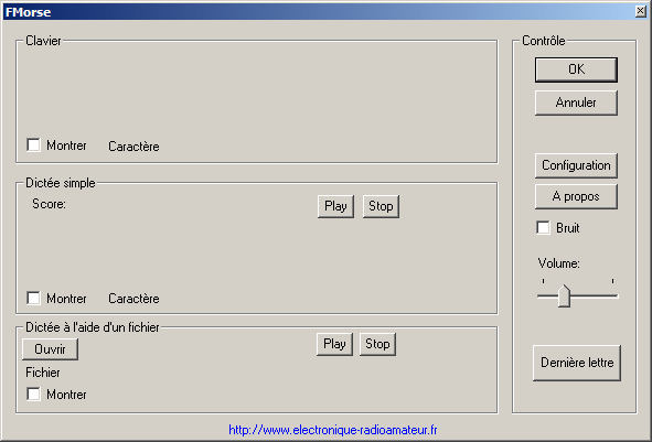 Logiciel d'apprentissage du Morse : FMorse Fmorse-gui